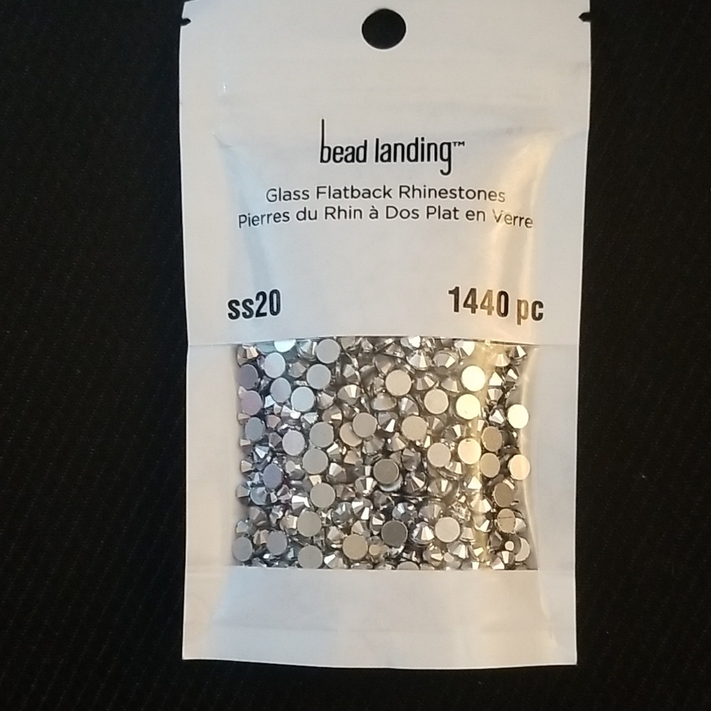 Bead Landing Silver Glass Flatback Rhinestones